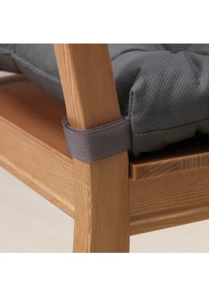 Malında Gri Cırt Cırt Bantlı Yumuşak Pofuduk Sandalye Koltuk Minderi Gri modelleri