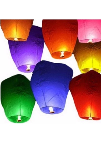 Dilek Feneri Uçan Balon Gökyüzü Feneri 50 Adet