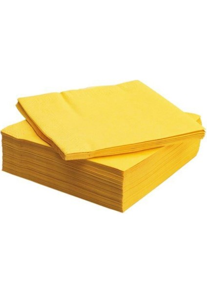 Servis Peçete Meridyendukkan 40X40 cm 50 Adet Sarı Renkli Peçete Sarı