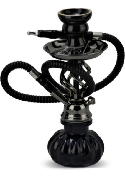 Mini Cam Nargile Seti Masa Nargilesi Taşınabilir 32 cm Nargile Takımı