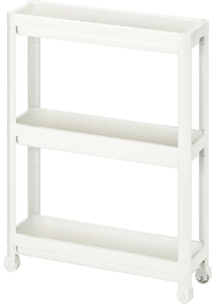 Omaş Plastik 3 Katlı Tekerlekli Beyaz Raf Ünitesi Omaş 3 Katlı Raf fiyatları