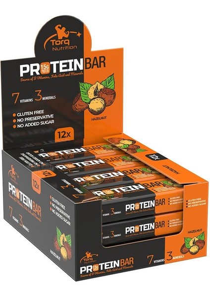 Torq Nutrition Protein Bar Fındık 12 Adet