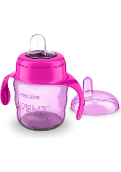 Eğitici Damlatmaz Bardak 200 ml Suluk Pembe