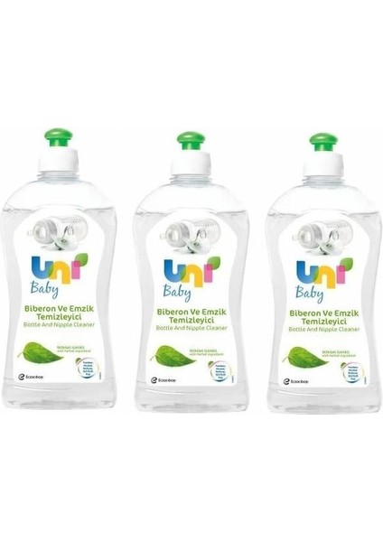 Paraben Içermeyen Biberon Emzik Temizleyici 500 Ml*3 Adet