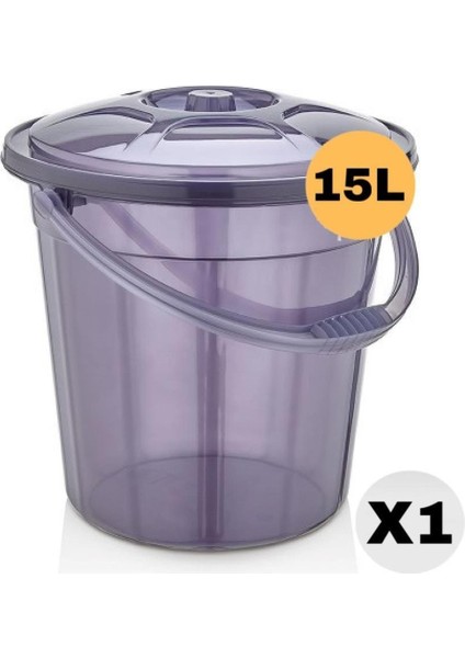 Premium Şeffaf Su Kovası / Temizlik Kovası 15 Lt 1 Adet