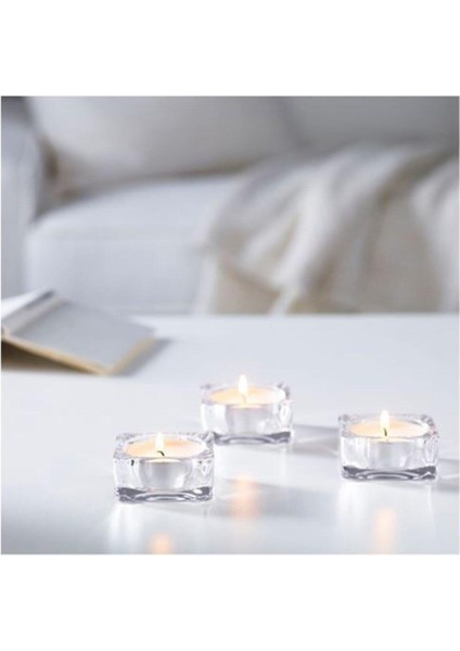 EC Shop Ikea Glımma Tealight Mum, Beyaz 36 ' Lı