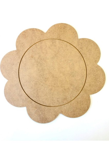 Supla Levha Papatya-Amerikan Servis 12 Adet 3 Mm Ham Mdf 33 cm Servis Altı Supla-Sunumluk