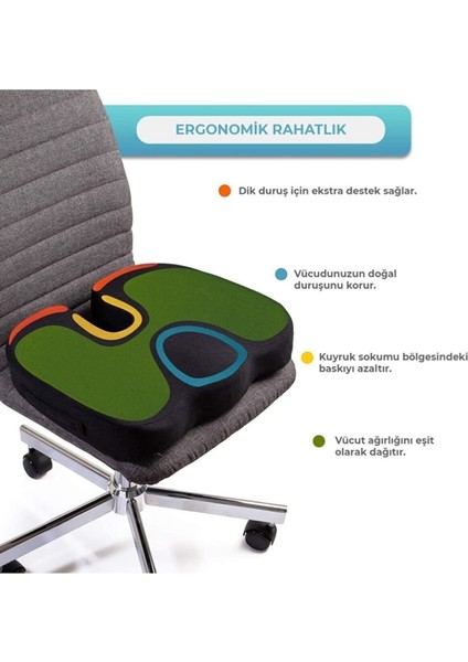 Sleep&Glow Minder Oturma Minderi Basur Minderi Ortopedik Oturma Minderi
