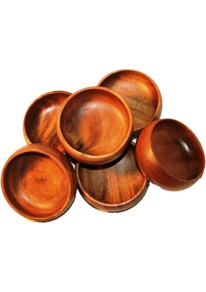 Inci Collection 6 Adet Bambu Ağacından Üretilmiş Ahşap Doğal Çerezlik