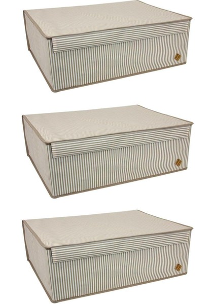 3 Adet Baza Içi Düzenleyici Kapaklı Organizer Kutu 50 x 40 x 19 cm