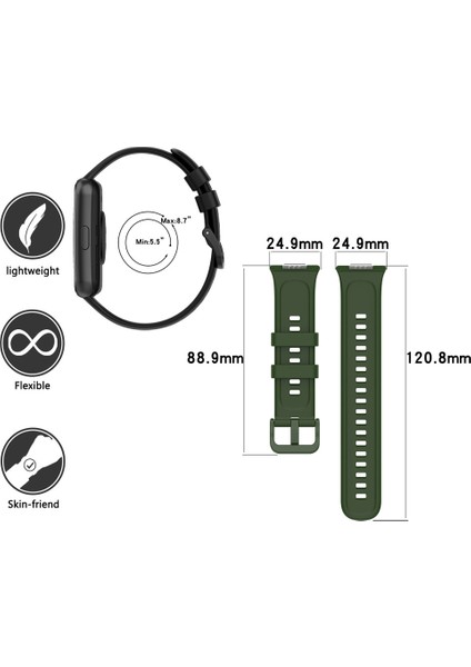 Huawei Watch Fit 2 ile Uyumlu Saat Kayışı Uyumlu Spor Saat Kontrast Renkli Lagniappe Silikon Kordon