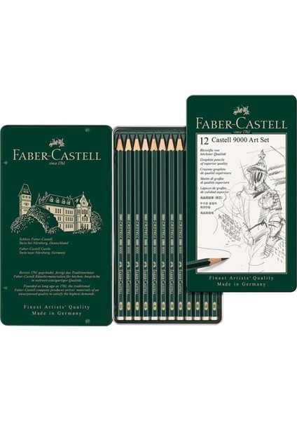 Faber Castell 9000 Dereceli Kalem Art Set (8b-2h)