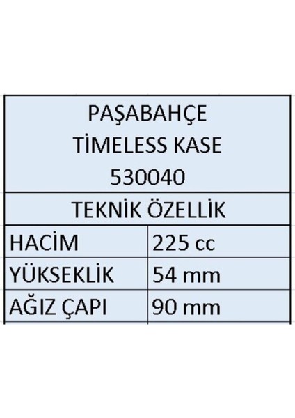 530040 Timeless Çerezlik Kase 225CC - 12 Adet modelleri