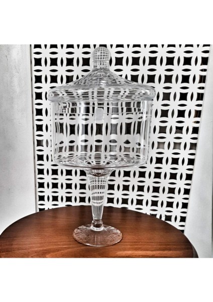 Cam Ayaklı Kurabiyelik 17X33CM Kapaklı Cam Fanus indirimleri