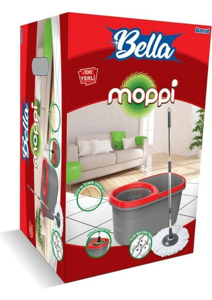 Bella Moppi Döner Başlıklı Temizlik Seti