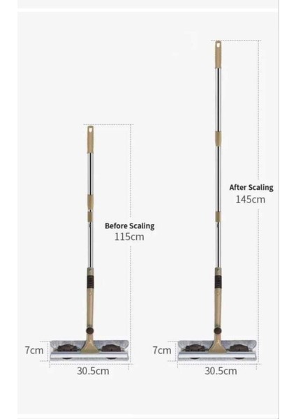 Cam Yıkama Tavan Araba Temizleme Silecek Mutfak Duvar Teleskopik Fırçaşönil Mop Havlu