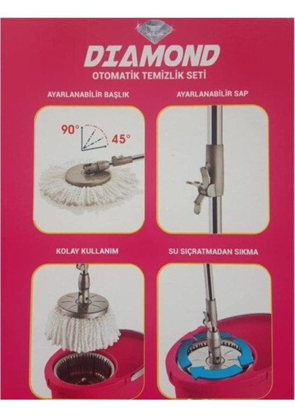 Temizlik Seti Mop Seti Diamond Bakım Seti