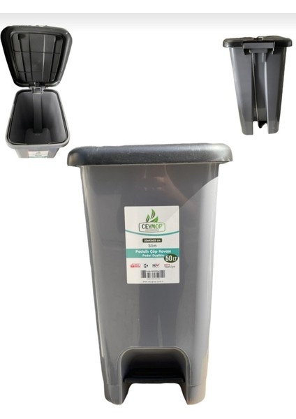 Professional Slim Pedallı Çöp Kovası 50 Lt modelleri