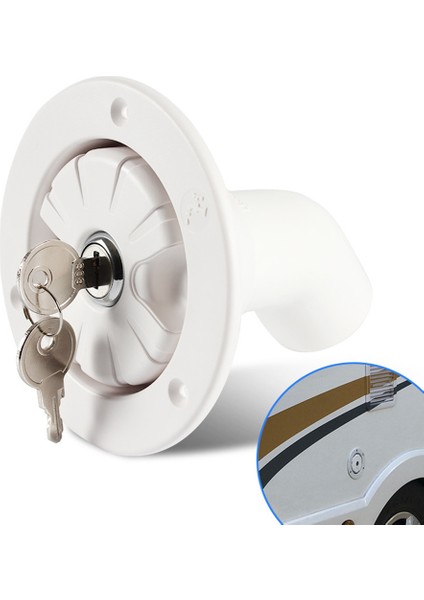 Rv Römork Karavanı Için Beyaz Yerçekimi Su Giriş Kapağı Kilit (Yurt Dışından) indirimleri