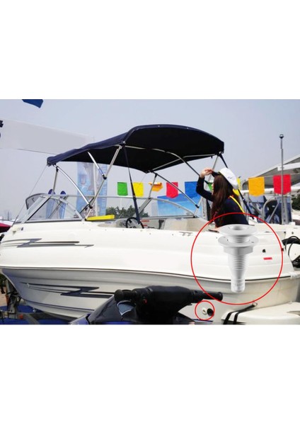 1-1 / 4 "thru-Hull Bılge Pompa Hortum Mutlu Konnektörü Tekne Yat 1-1 4 Inç (Yurt Dışından)