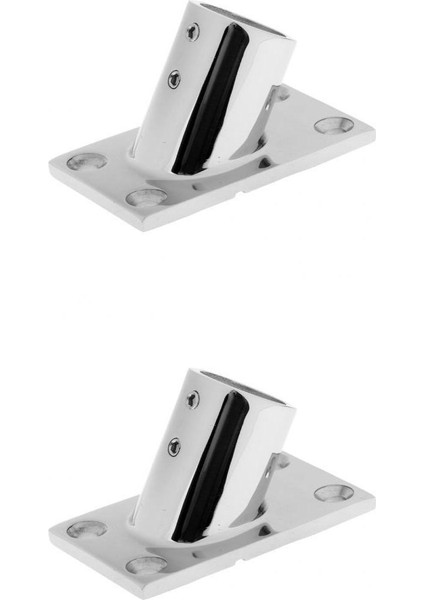 2xboat Paslanmaz Çelik 316 Tekne Güverte Küpeşte Pul Pinpit Base 60 Derece 25+22MM (Yurt Dışından)