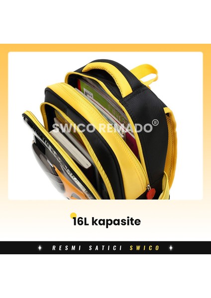 Sevimli Çizgi Desen Baskılı Ilkokul Çantası 16L (Yurt Dışından) fırsatları