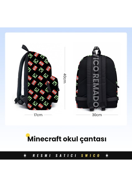 Kalem Kutulu Sevimli Karikatür Minecraft Okul Çantası (Yurt Dışından) fiyatları