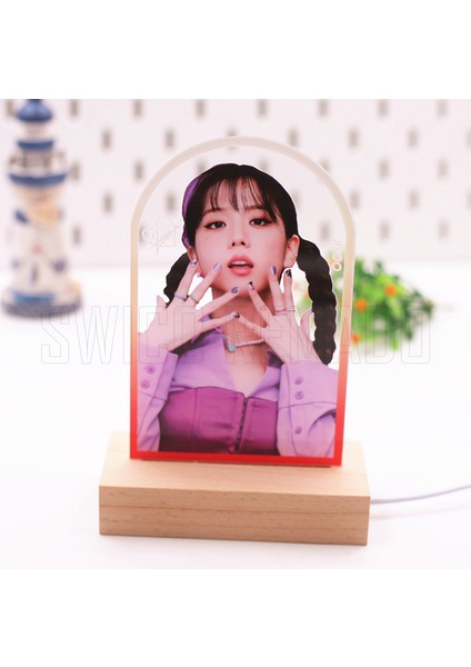Kpop Black Pınk Jısoo LED Akrilik Gece Lambası (Yurt Dışından)
