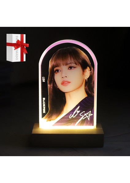 Kpop Black Pınk Lısa LED Akrilik Gece Lambası (Yurt Dışından)