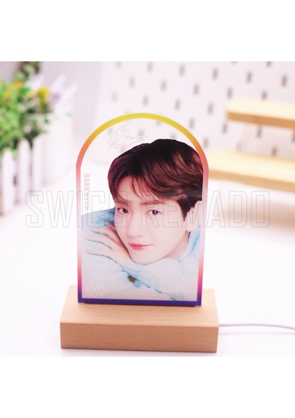 Kpop Exo Baek Hyun LED Akrilik Gece Lambası (Yurt Dışından)
