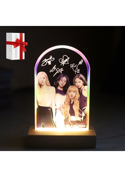 Kpop Black Pınk LED Akrilik Gece Lambası (Yurt Dışından)