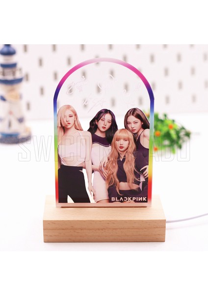 Kpop Black Pınk LED Akrilik Gece Lambası (Yurt Dışından)