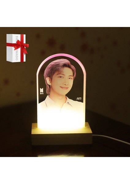 Kpop Bts Bangtan Boys Rm LED Akrilik Gece Lambası (Yurt Dışından)