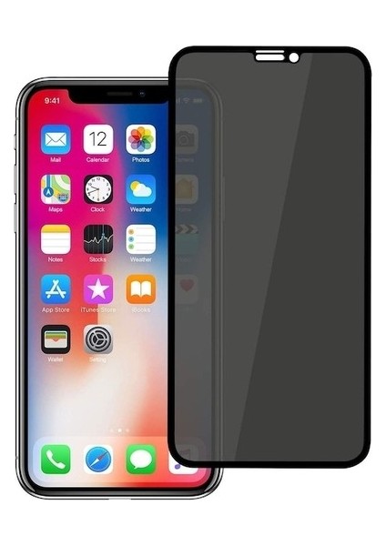 Apple iPhone Xs Max 6.5 ​​​​​​​​​​​​hayalet Rika Privacy Temperli Cam Ekran Koruyucu