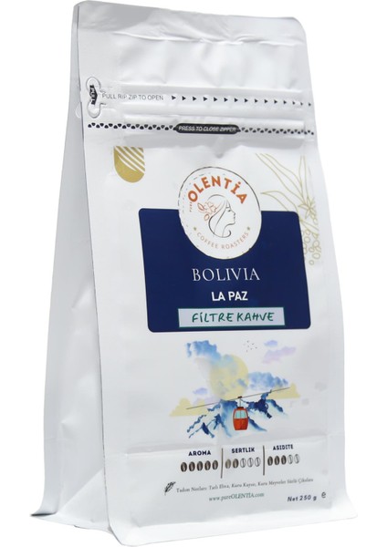 Pure Olentia Bolivia La Paz Filtre Kahve 250 gr (Çekirdek)