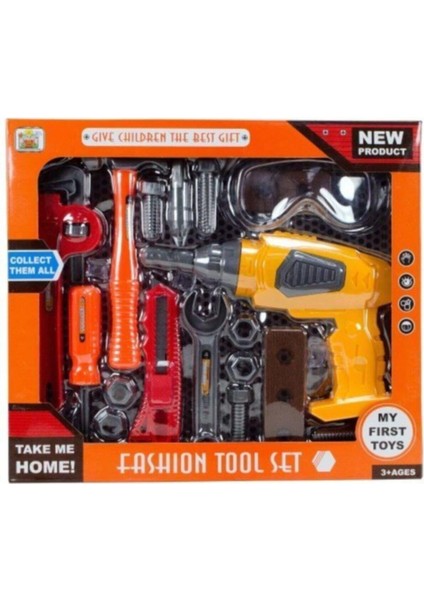 Pilli Matkap Tamir Oyun Seti Tool 18 Parça Set