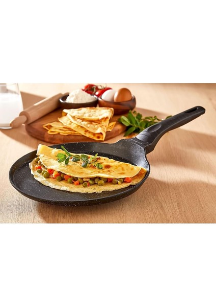 Gri Granit Krep Tavası 26 cm Krep Laviss