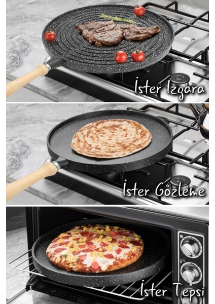 Cookcase Çift Taraflı Gözleme Et Tavası