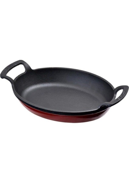 Döküm Oval Kulplu Tava. Ölçü 23X17CM. - Kırmızı Lv O Tv 2317 Shn - fiyatları
