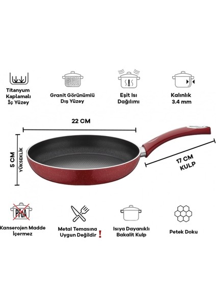 Titan Granit Tava 22CM modelleri