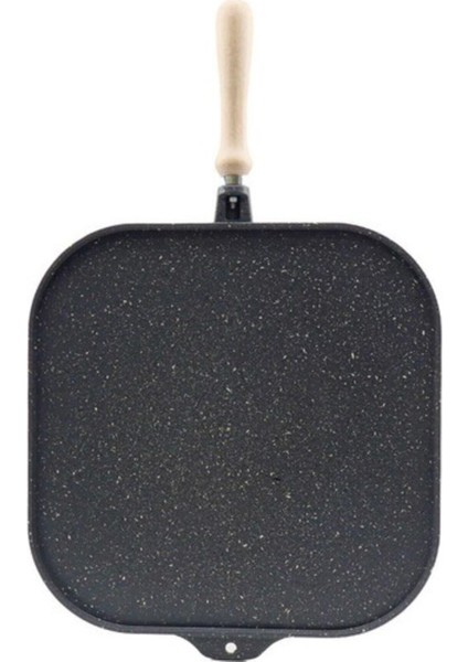 Eda Granit Döküm Granit Çift Taraflı Kare Tava 34 cm indirimleri