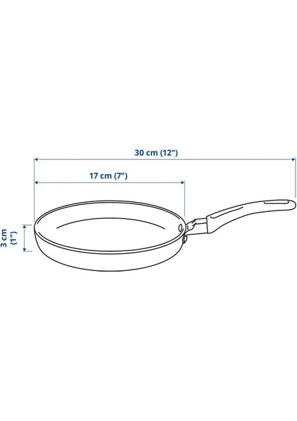 Hemlagad Kızartma Tavası, 17CM Gri 704.679.62