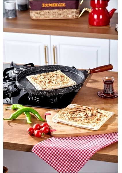 Döküm Granit Gözleme Tavası 36 cm Siyah fırsatları