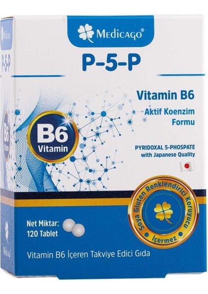 Medicago P5P Vitamin B6 10 mg 120 Tablet