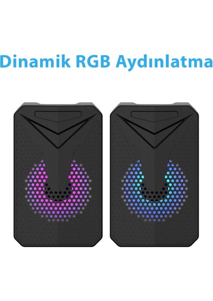 YST-1054 Telefon Bilgisayar Tablet Uyumlu Rgb Stereo USB Hoparlör fiyatları