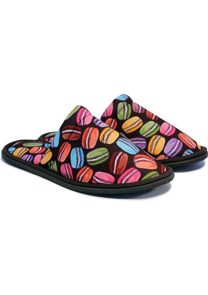 Erkek Macaron Desenli Yumuşak Tabanlı Ev Terliği fiyatları