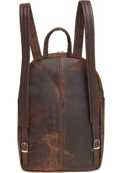 Kahve Crazy Horse Unisex Sırt Çantası Ön 7010 modelleri