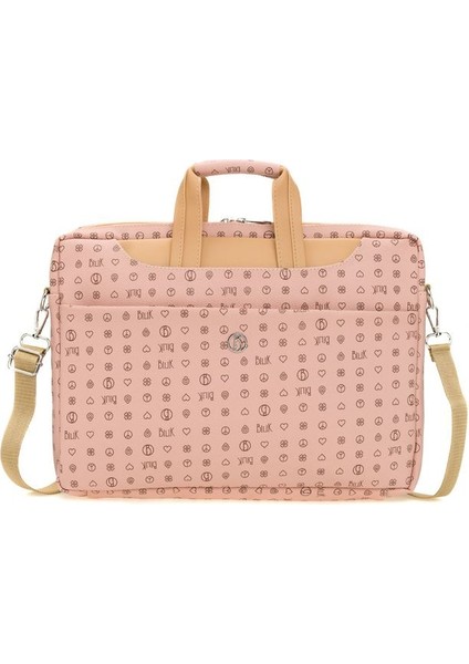 Monogram Pembe/camel Unisex Laptop & Evrak Çantası Brıefcase-Mn fırsatları