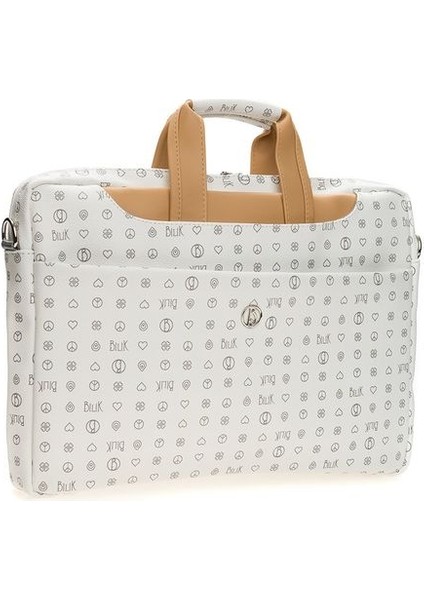 Monogram Beyaz/camel Unisex Laptop & Evrak Çantası Brıefcase-Mn fiyatları