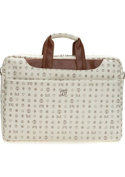 Monogram Bej/taba Unisex Laptop & Evrak Çantası Brıefcase-Mn